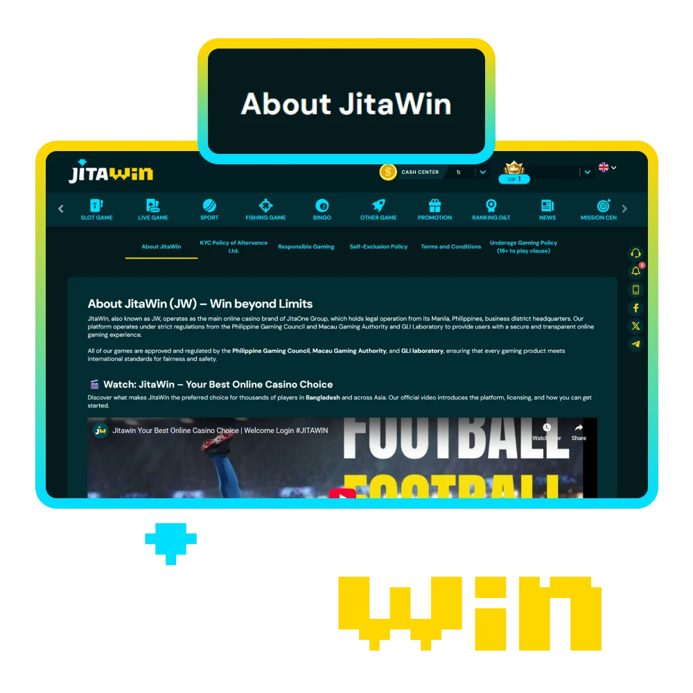 Find out about the official JitaWin betting platform.