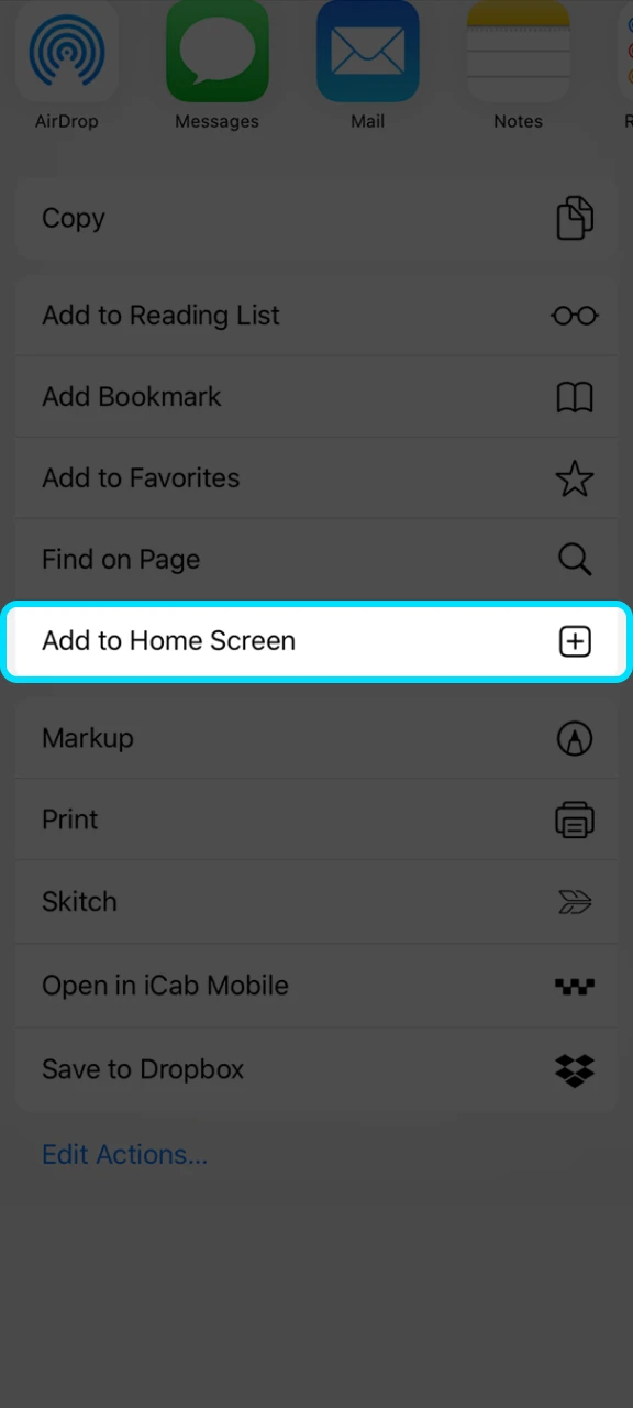 Add the JitaWin shortcut to the home screen of your iOS device.