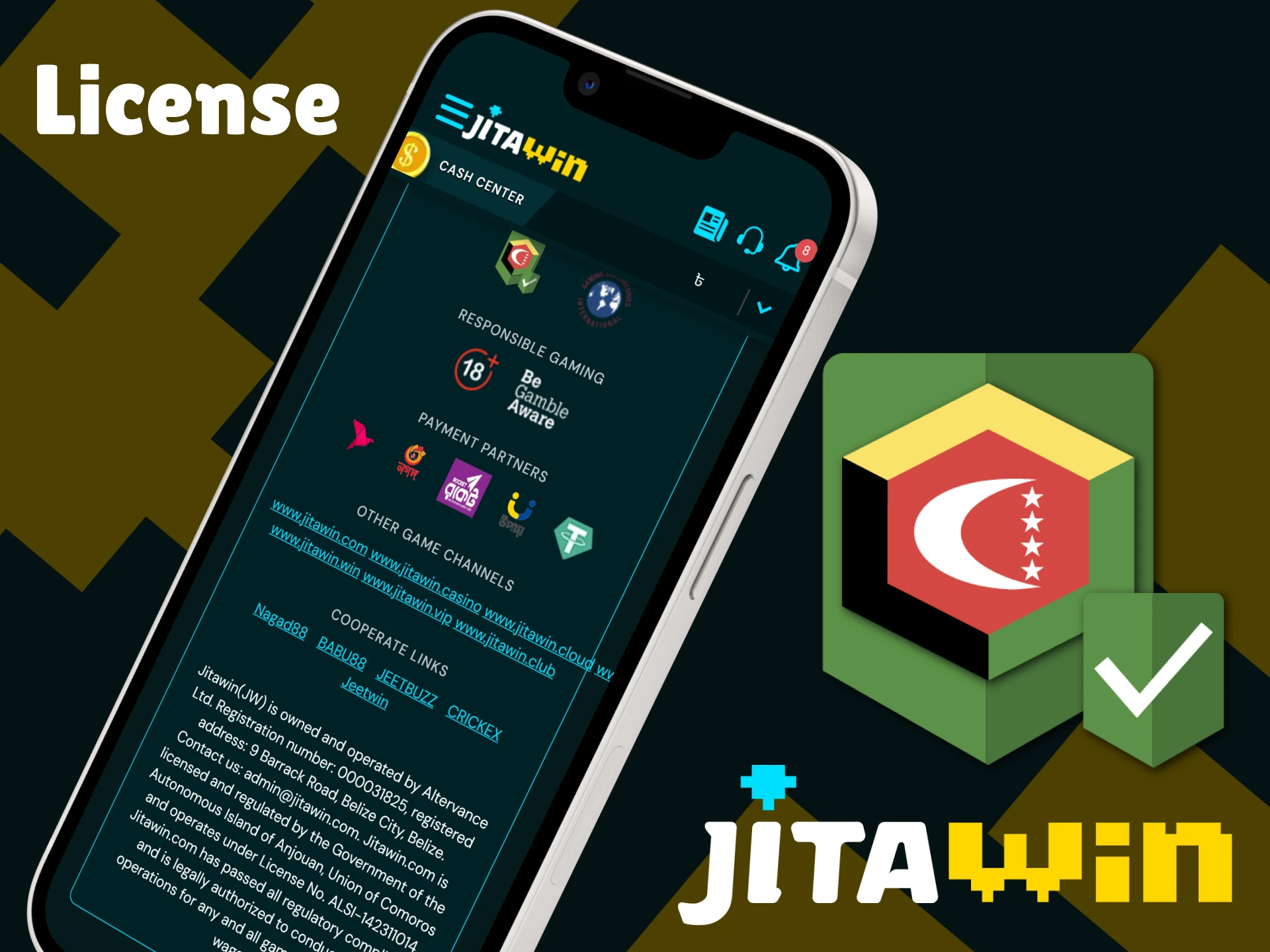 The JitaWin platform is fully licensed in Bangladesh.