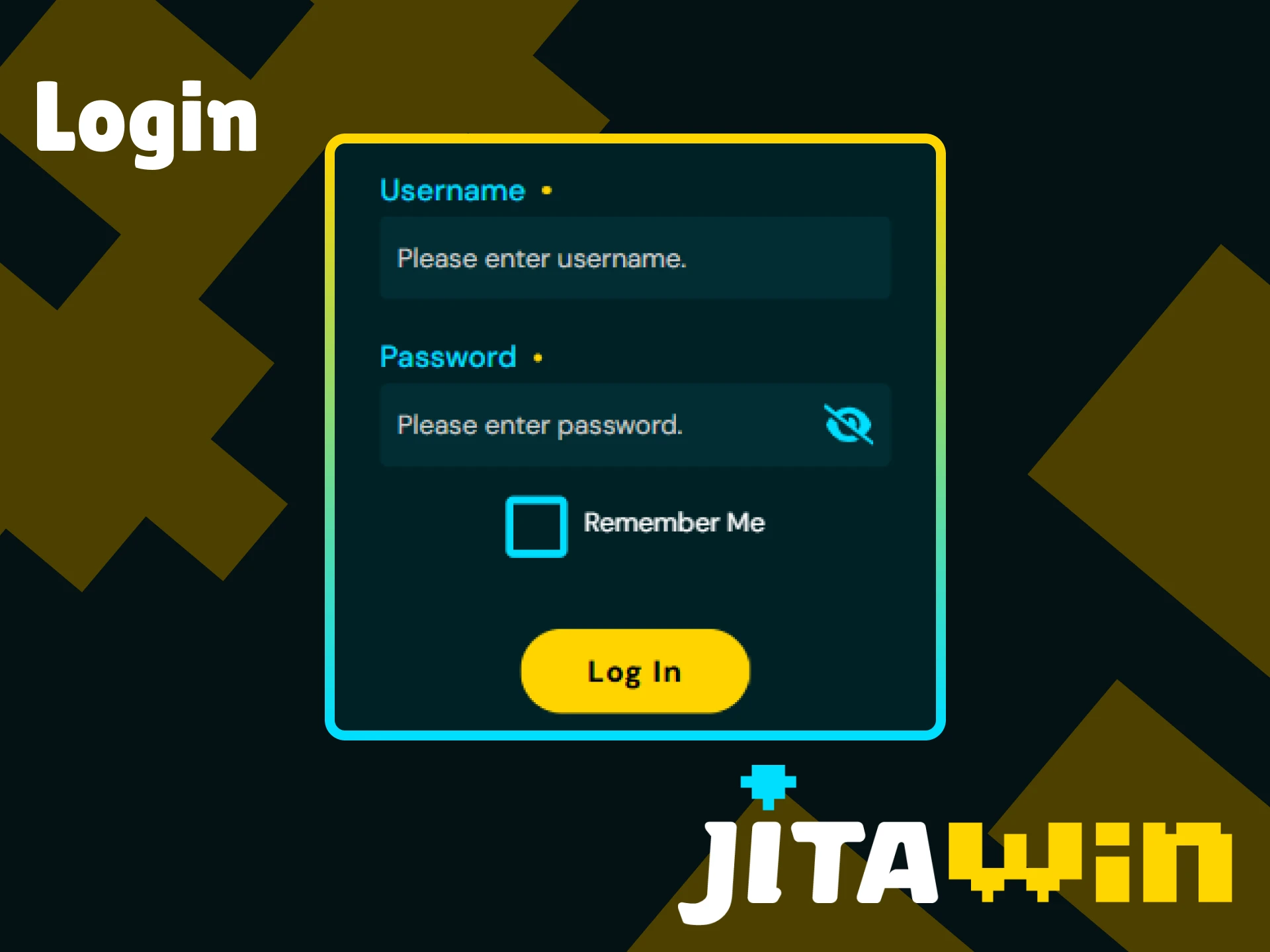 Enter your username and password to log in to your JitaWin account.