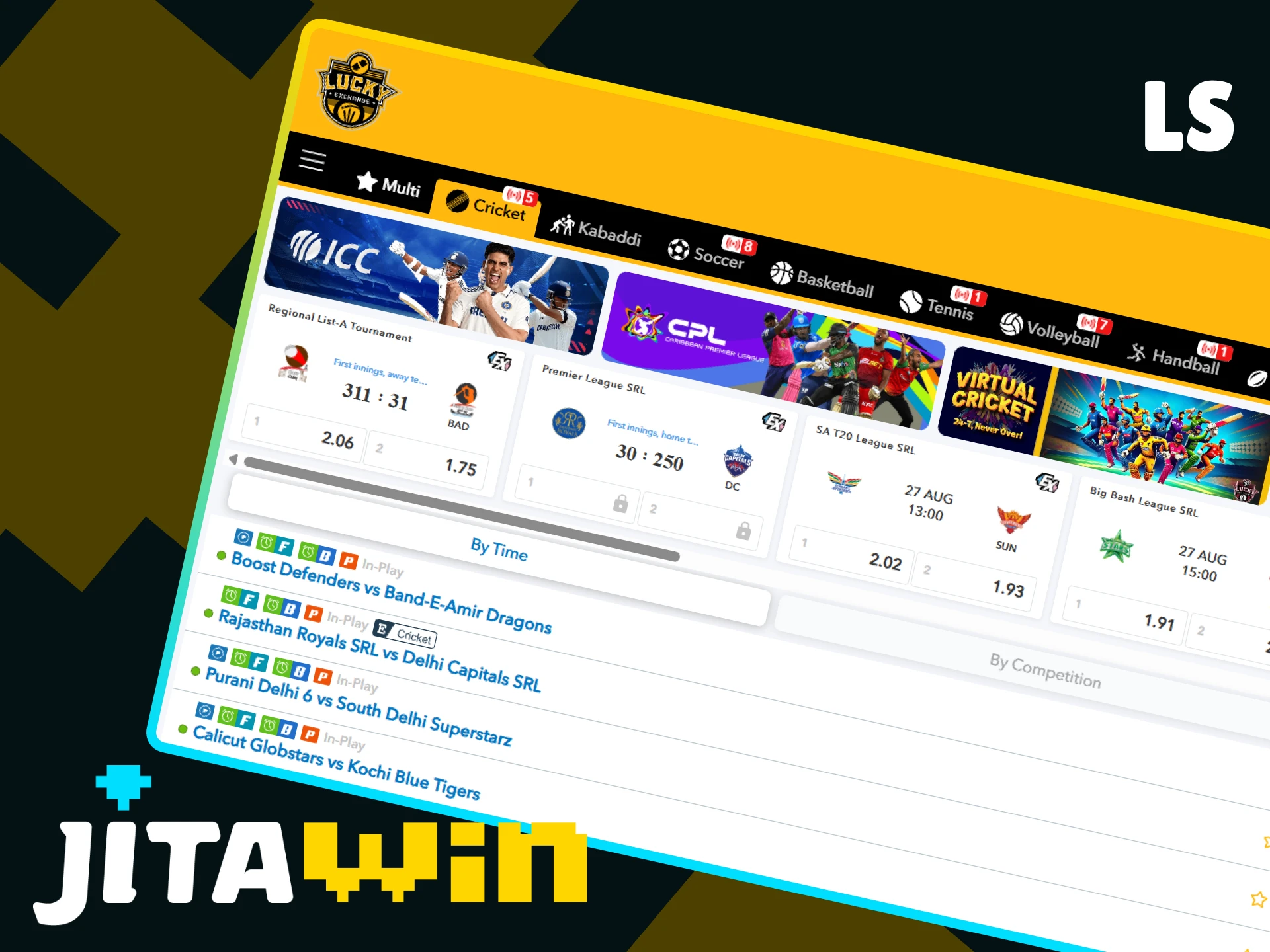 Place bets in LS on the JitaWin website.