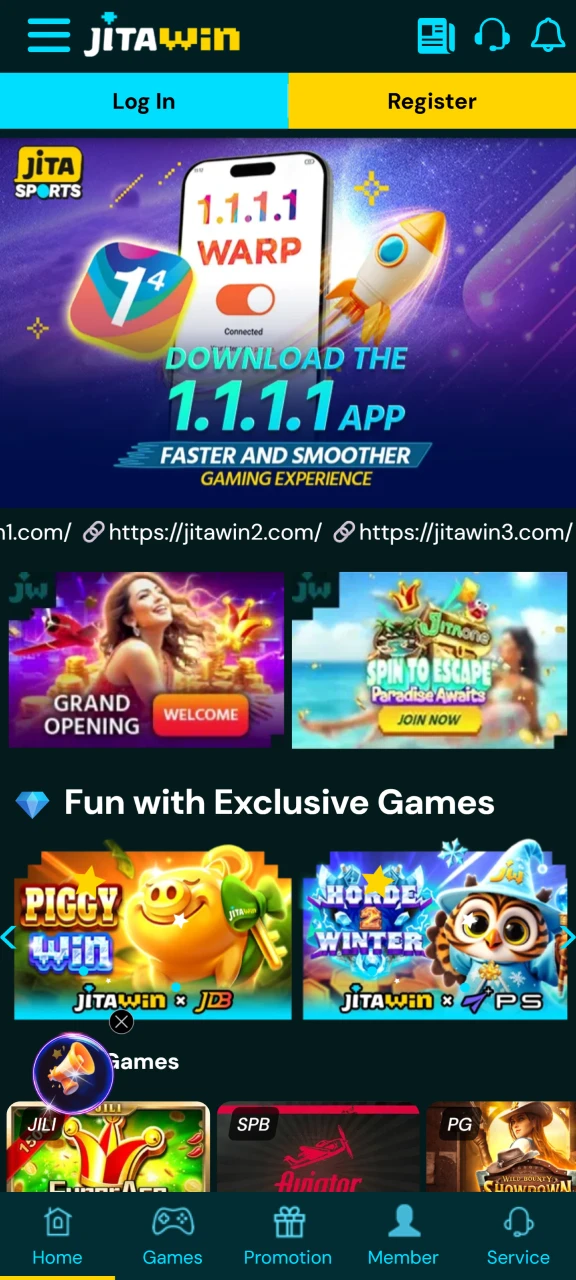 Enjoy the user-friendly interface of the JitaWin application.